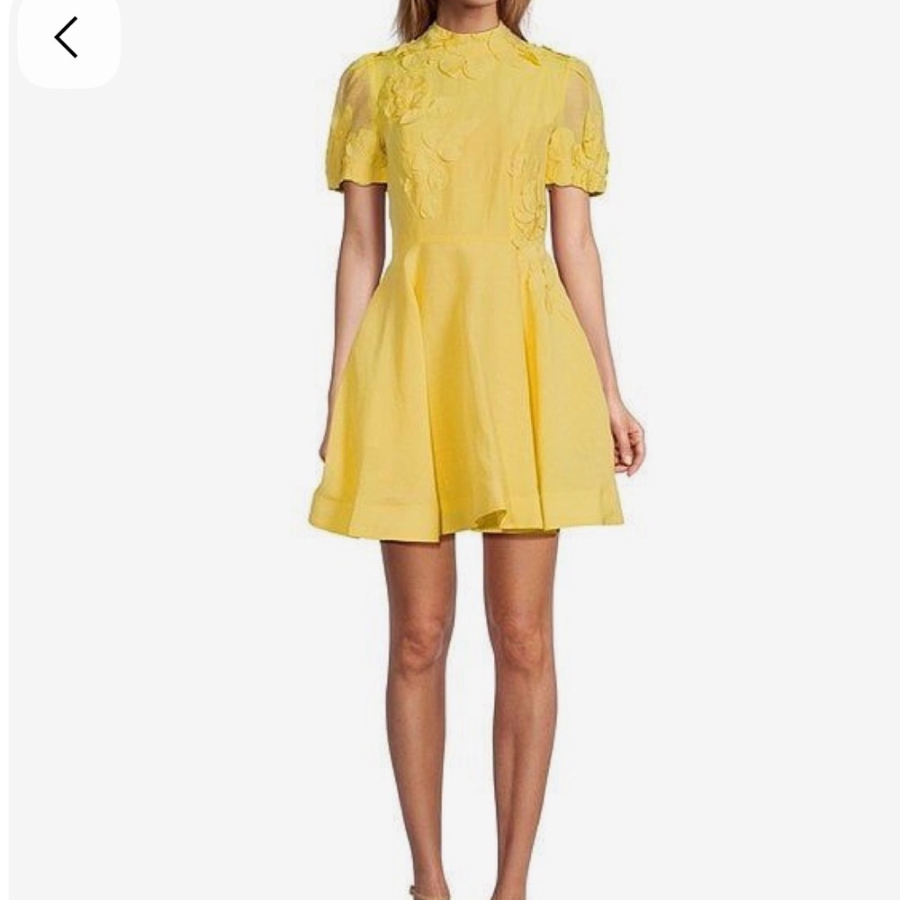 ANTONIO MELANI Yellow Floral Mini Dress - Picture 4 of 14